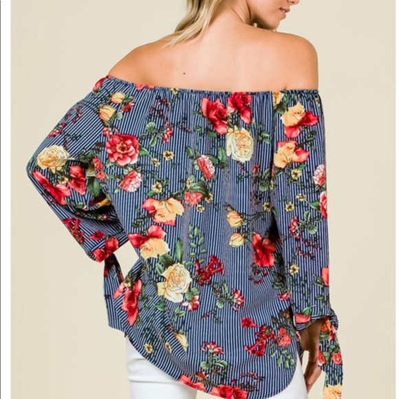 Striped floral shirt - Picture 2 of 3